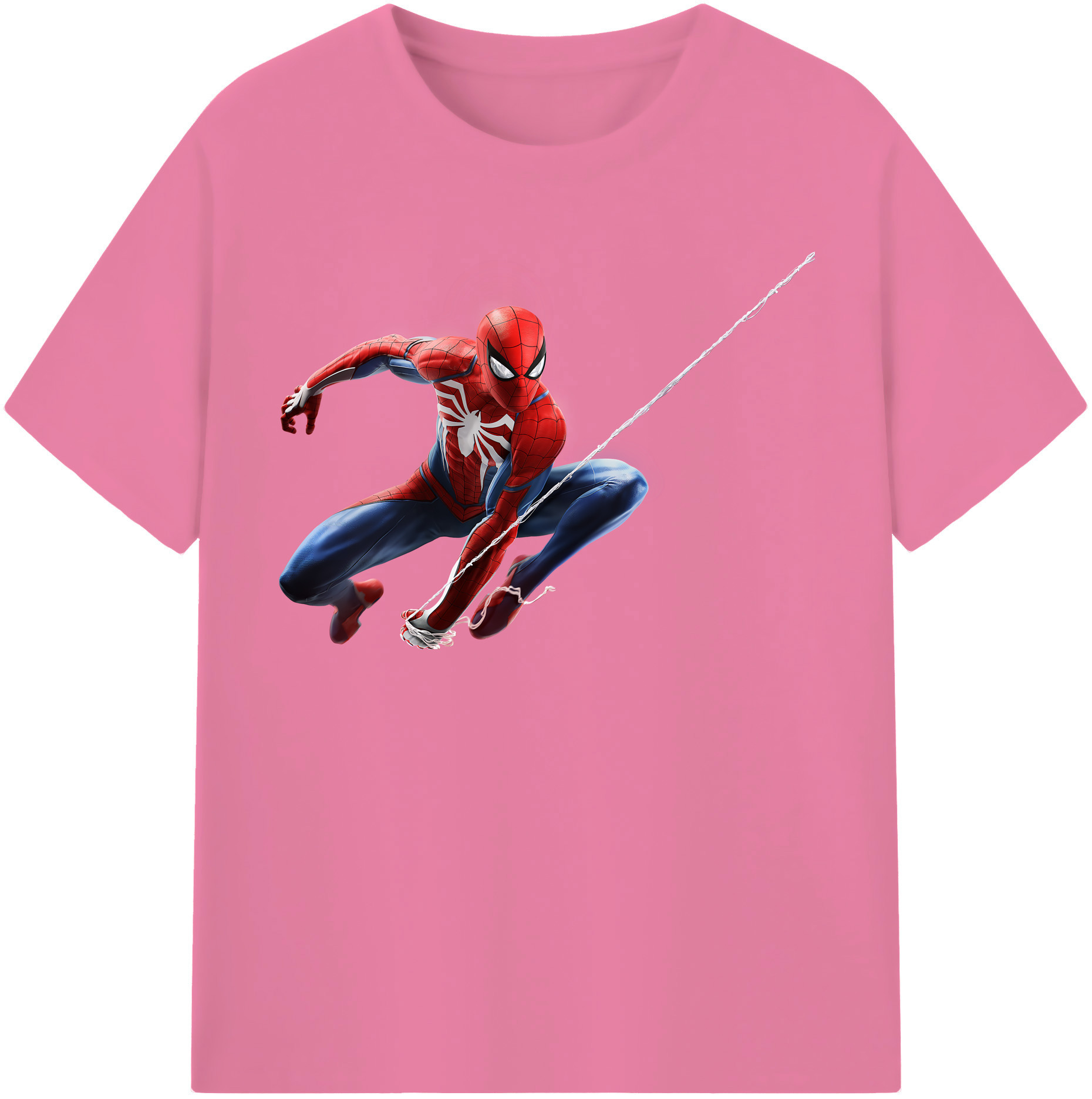 （画像用） Spider Man スパイダーマン 綿100％半袖Tシャツ（フロントプリント）